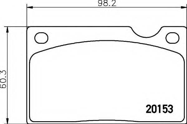 HELLA 8DB355018391 Комплект гальмівних колодок, дискове гальмо