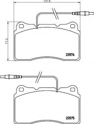 HELLA 8DB355018671 Комплект гальмівних колодок, дискове гальмо