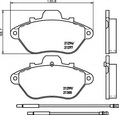 HELLA 8DB355019001 Комплект гальмівних колодок, дискове гальмо