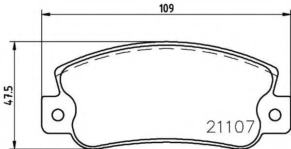 HELLA 8DB355019061 Комплект гальмівних колодок, дискове гальмо