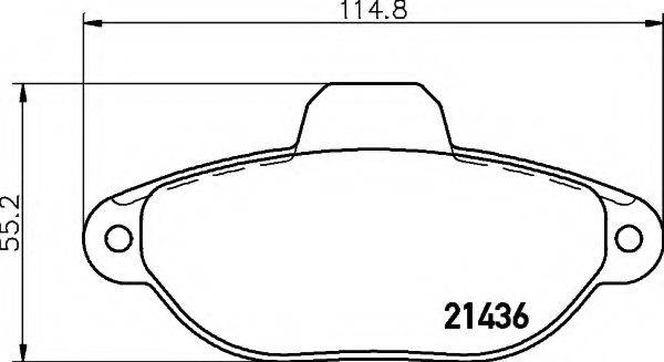 HELLA 8DB355019161 Комплект гальмівних колодок, дискове гальмо