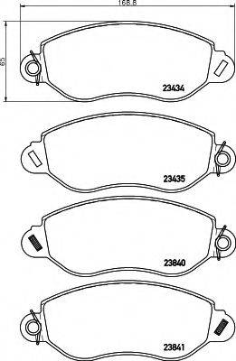 HELLA 8DB355019451 Комплект гальмівних колодок, дискове гальмо