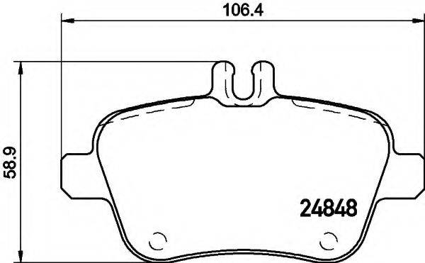 HELLA 8DB355019641 Комплект гальмівних колодок, дискове гальмо