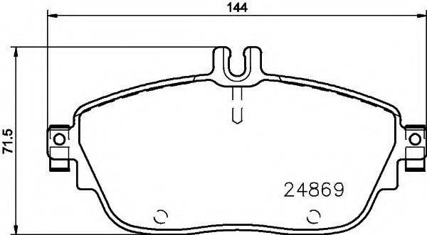 HELLA 8DB355019721 Комплект гальмівних колодок, дискове гальмо