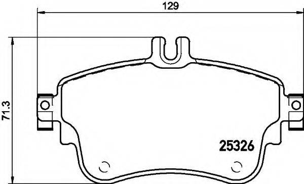 HELLA 8DB355019751 Комплект гальмівних колодок, дискове гальмо