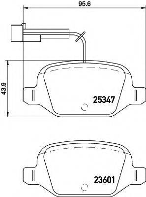 HELLA 8DB355019631 Комплект гальмівних колодок, дискове гальмо