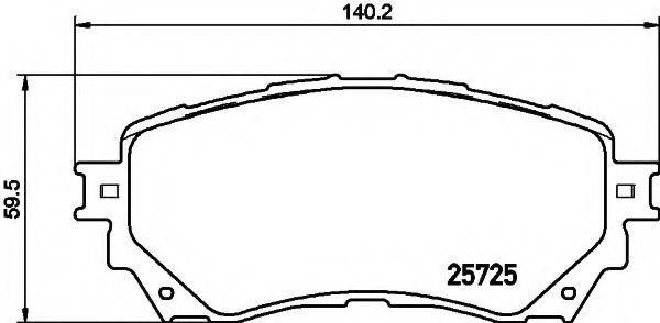 HELLA 8DB355020901 Комплект гальмівних колодок, дискове гальмо