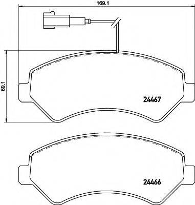 HELLA 8DB355021281 Комплект гальмівних колодок, дискове гальмо