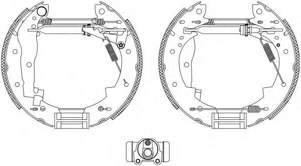 HELLA 8DB355004251 Комплект гальмівних колодок