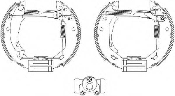 HELLA 8DB355003681 Комплект гальмівних колодок