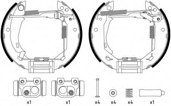 HELLA 8DB355003881 Комплект гальмівних колодок