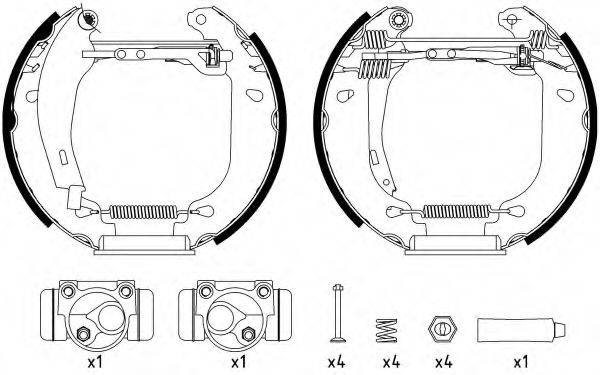 HELLA 8DB355003971 Комплект гальмівних колодок