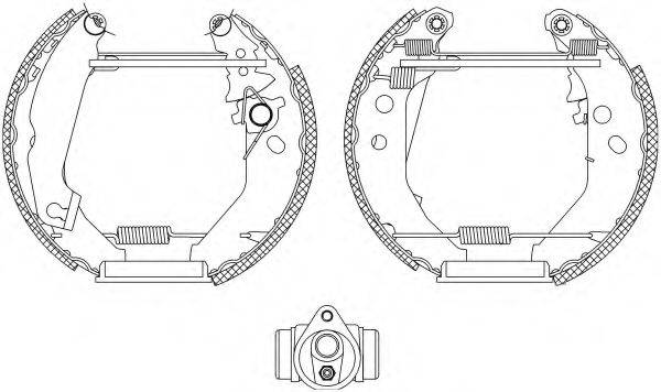 HELLA 8DB355003791 Комплект гальмівних колодок