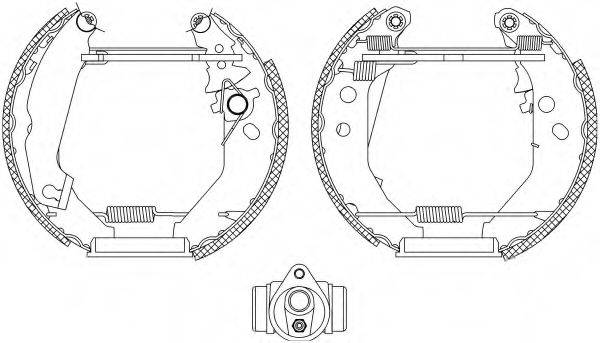 HELLA 8DB355004561 Комплект гальмівних колодок