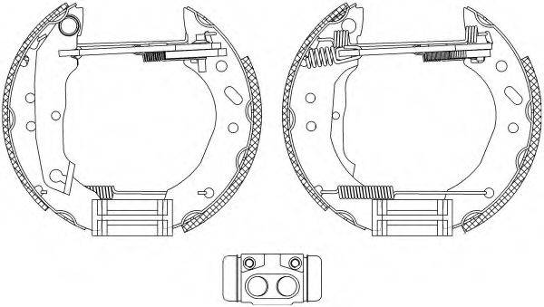 HELLA 8DB355005011 Комплект гальмівних колодок