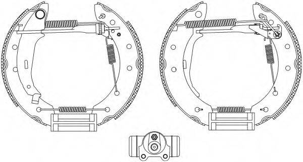 HELLA 8DB355003981 Комплект гальмівних колодок