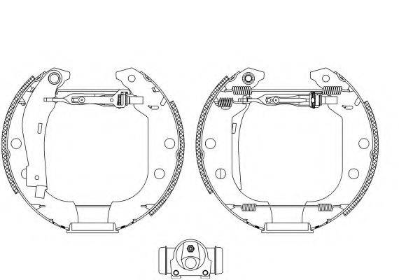 HELLA 8DB355004541 Комплект гальмівних колодок