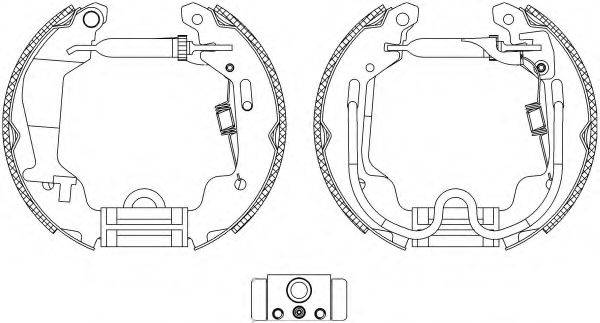 HELLA 8DB355004781 Комплект гальмівних колодок