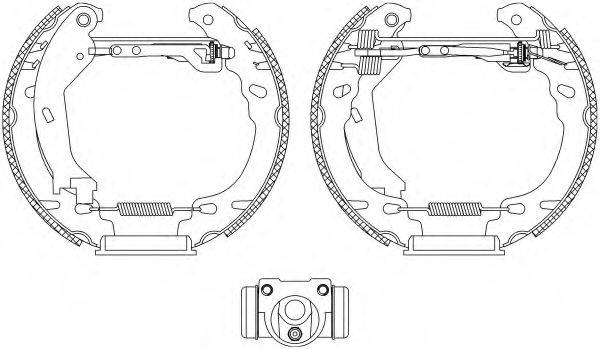 HELLA 8DB355005261 Комплект гальмівних колодок