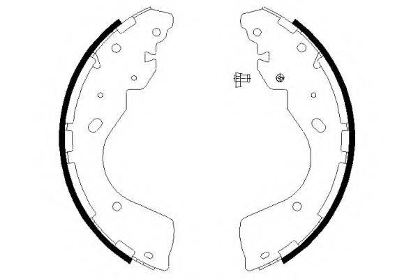 HELLA 8DB355022011 Комплект гальмівних колодок