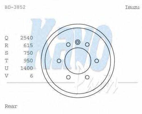 KAVO PARTS BD3852 Гальмівний барабан