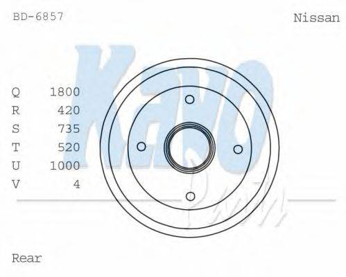 KAVO PARTS BD6857 Гальмівний барабан