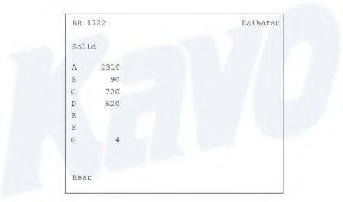 KAVO PARTS BR1722 гальмівний диск