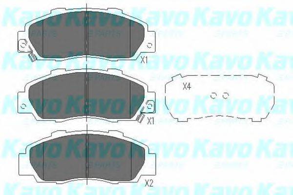 KAVO PARTS KBP2002 Комплект гальмівних колодок, дискове гальмо