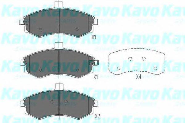 KAVO PARTS KBP3006 Комплект гальмівних колодок, дискове гальмо