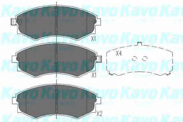 KAVO PARTS KBP3027 Комплект гальмівних колодок, дискове гальмо