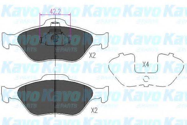 KAVO PARTS KBP4562 Комплект гальмівних колодок, дискове гальмо