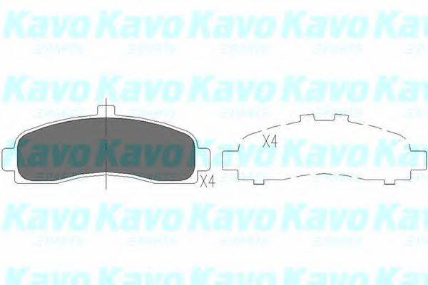 KAVO PARTS KBP6505 Комплект гальмівних колодок, дискове гальмо