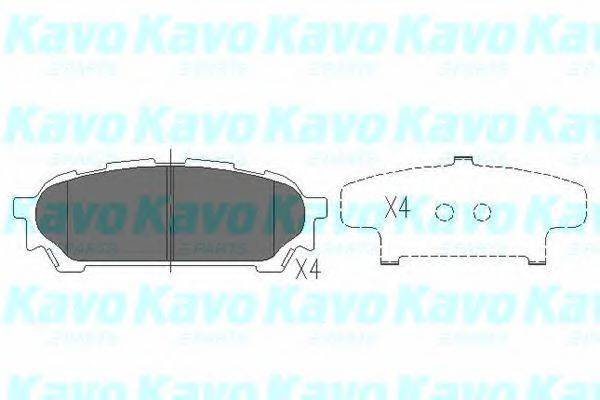 KAVO PARTS KBP8019 Комплект гальмівних колодок, дискове гальмо