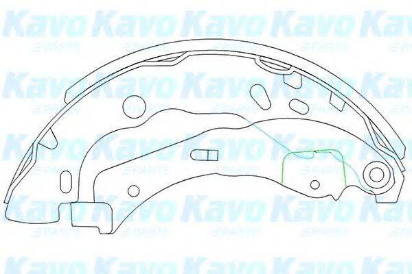 KAVO PARTS KBS7407 Комплект гальмівних колодок