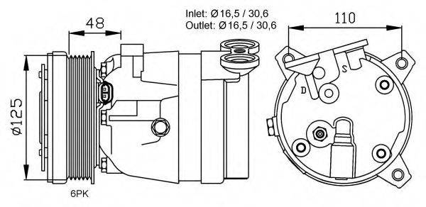 NRF 32022G Компресор, кондиціонер