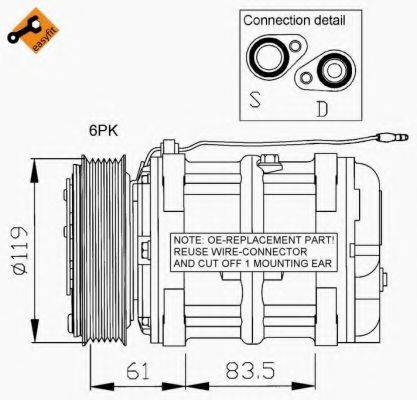 NRF 32034 Компресор, кондиціонер