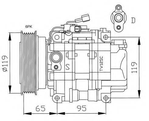 NRF 32166 Компресор, кондиціонер