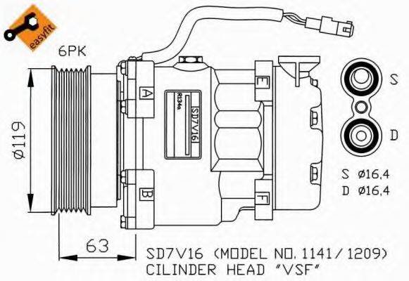 NRF 32186G Компресор, кондиціонер