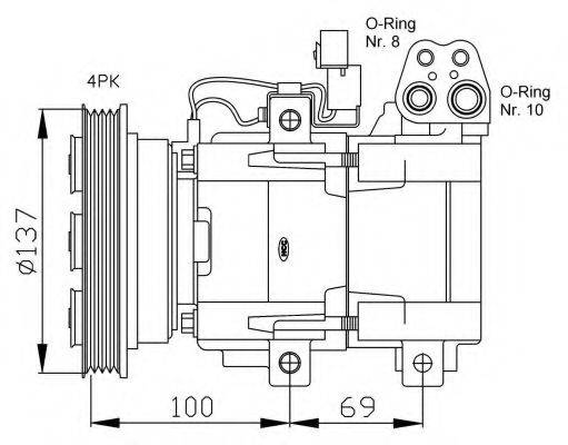 NRF 32444 Компресор, кондиціонер