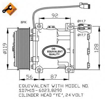 NRF 32703 Компресор, кондиціонер