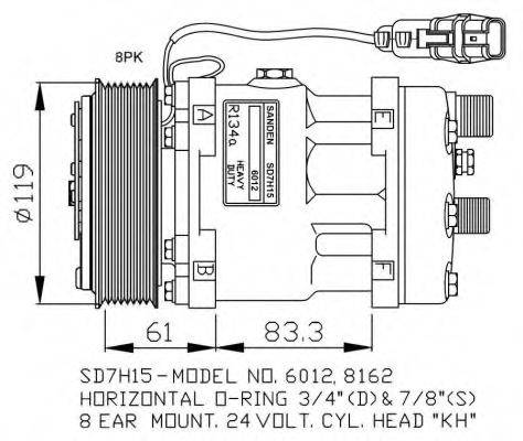 NRF 32707G Компресор, кондиціонер