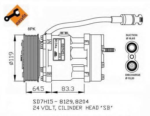 NRF 32751G Компресор, кондиціонер