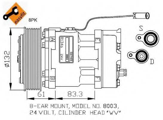 NRF 32753G Компресор, кондиціонер