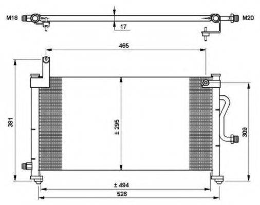 NRF 35765 Конденсатор, кондиціонер