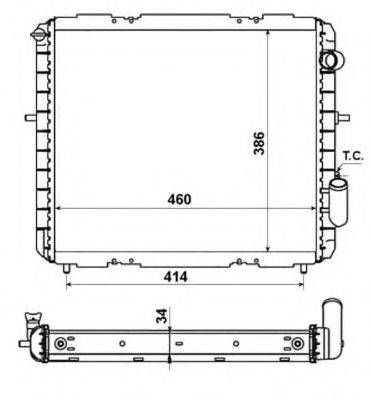 NRF 507345 Радіатор, охолодження двигуна