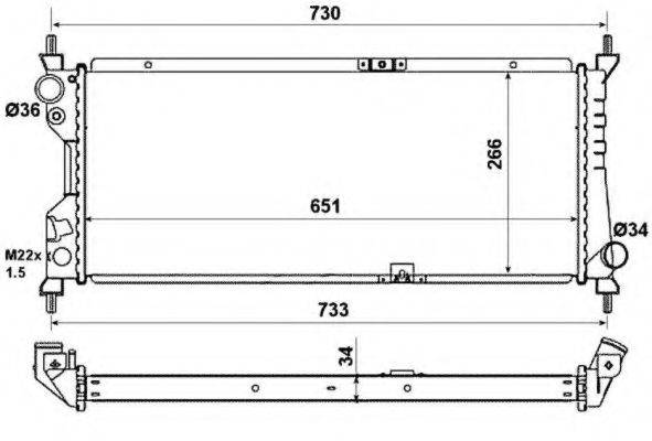 NRF 507522 Радіатор, охолодження двигуна