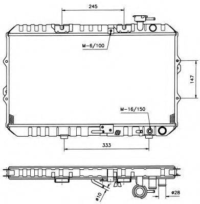 NRF 516354 Радіатор, охолодження двигуна