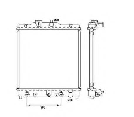 NRF 516355 Радіатор, охолодження двигуна