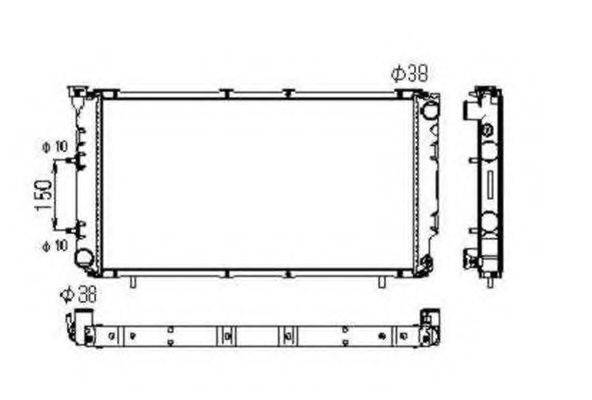 NRF 516671 Радіатор, охолодження двигуна