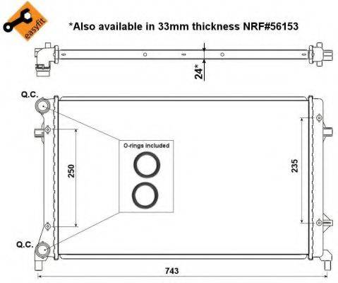 NRF 53405 Радіатор, охолодження двигуна